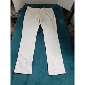 Lilly Pulitzer Jeans Size 12 Womens White Denim Pants Ladies Main Line Straight